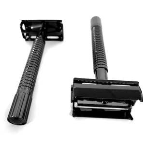 Màu Đen Bơ Fly <span class=keywords><strong>Double</strong></span> Edge Lưỡi Dao Cạo An Toàn Mens Ướt Cạo Râu Cổ Điển Dao Cạo - Product Image 3