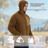 Veste polaire à capuche d'hiver avec doublure softshell, vêtements thermiques d'extérieur, vêtements décontractés pour hommes, randonnée