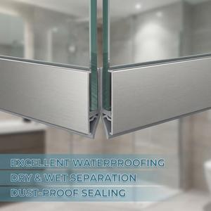 <span class=keywords><strong>Porta</strong></span> in <span class=keywords><strong>Vetro</strong></span> Temperato Satinato in Lega di Alluminio 79x32 Stile Moderno, Impermeabile per Uso Interno Bagno, Superficie Rifinita - Product Image 5
