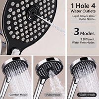 Système de douche thermostatique intelligent moderne en laiton massif, ensemble de douche murale avec barre coulissante, mitigeur à poignée unique, jet/douche douce pour salle de bain