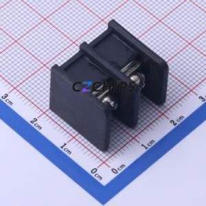 DBT30S-9.5-2P-BK-P Barrier Terminal Block Through hole Component (THT),P=9.5mm Connector Two Sides 9.5mm 1x2P Straight Pin - Product Image 1