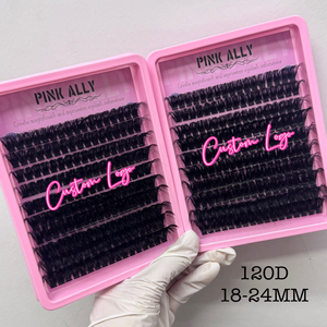 Kit di Ciglia a Ciuffi con Base da 20mm, Ciglia Voluminose, Etichetta Privata, Curvatura C e D, Estensioni Fai-da-Te, Fornitore di Ciglia - Product Image 3