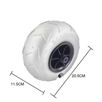 Vente chaude Nouveau 9 ''/ 10'' PU PVC En Plastique Pneumatique Ballon Pneu Roues Durable Polyuréthane Roulette Roues pour Wagons De Plage