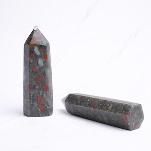 Quarzo naturale africano <span class=keywords><strong>Bloodstone</strong></span> punti di pietre preziose pietre curative per la decorazione domestica - Product Image 6