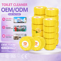 USKICH Lot de 40 comprimés nettoyants pour cuvettes de toilettes bleus, nettoyants automatiques pour réservoirs, nettoyage longue durée, désodorisant sans odeur piquante