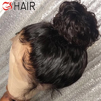 Wig Rambut Vietnam Mentah Lurus Alami Laris Manis, Wig Rambut Asli 200 Density 13x4 Hd Lace Front untuk Wanita Kulit Hitam