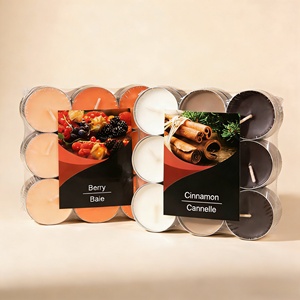 Lot de 18 bougies chauffe-plat à dégradé de couleurs avec senteurs de baies et de cannelle pour la maison et les fêtes - Product Image 3