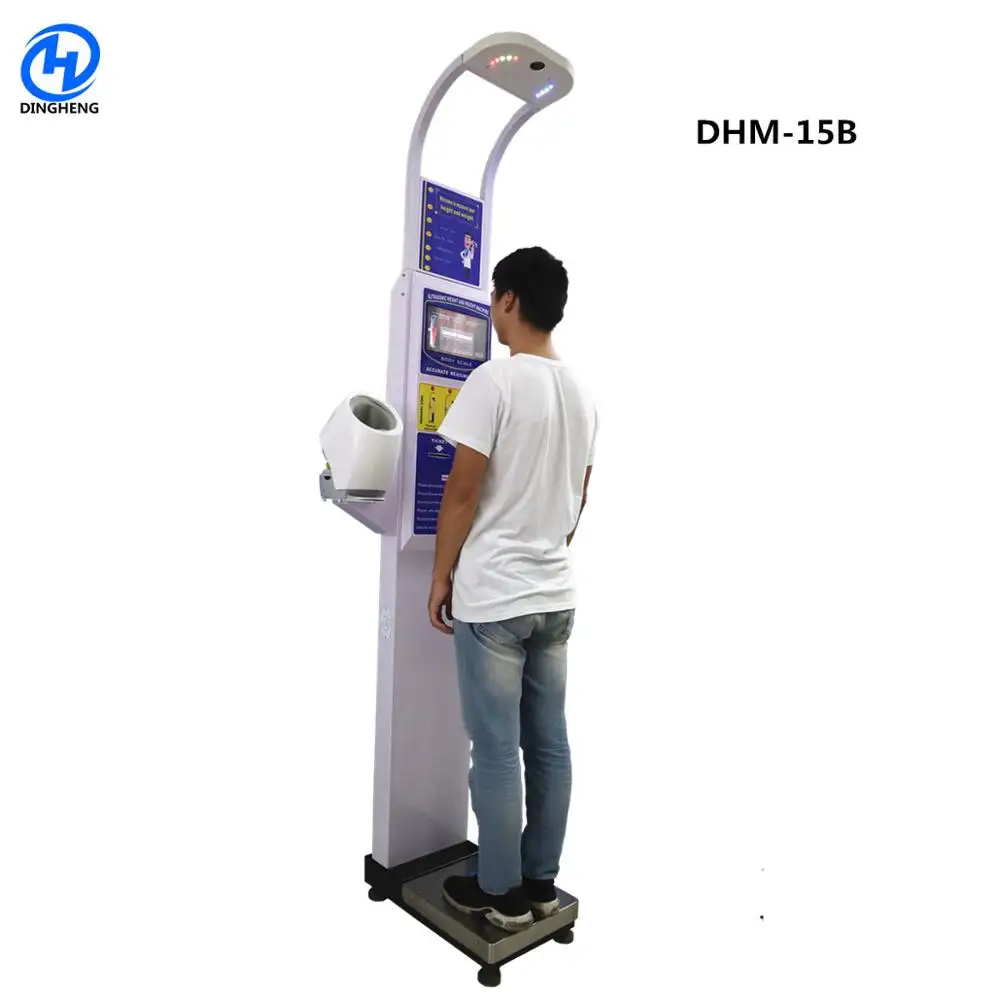 Coin operated BMI height weight Scale with blood pressure and body fat