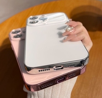 Couverture de téléphone portable d'origine de luxe à grande fenêtre pour iPhone 11 12 13 14 15 Pro Max housse de Protection d'objectif de caméra en galvanoplastie