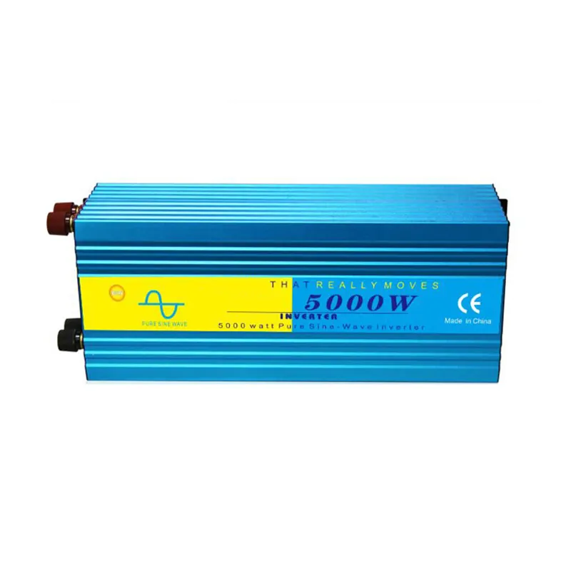 מהפך גלי סינוס שונה 5000W 12V עד 110V 220V ממיר מתח תצוגת LCD מהפך חשמל לרכב