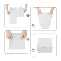 Vente en gros de petites boîtes d'emballage en papier faites à la main avec logo personnalisé boîtes-cadeaux de mariage pour invités