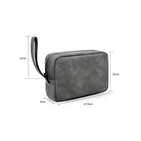 Sac Organisateur Électronique en Cuir PU Grande Capacité, Pochette de Voyage Portable Multi-Poches pour Appareils Électroniques, Sac Organisateur Numérique