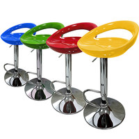 Vente en gros tabouret de bar moderne bon marché en plastique ABS chaise haute chaise de bar pivotante et réglable pour comptoir de petit-déjeuner de jus de fruits pour bar de cuisine