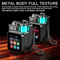 Mini haut-parleur Bluetooth portable d'extérieur avec écran LCD intelligent, musique sans fil et lumières RGB