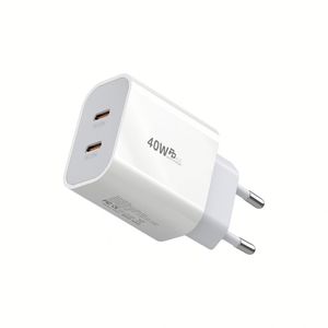 40W USB C Wall Charger Block 2Port PD <b>Fast</b> Power Adapter Type C <b>Charging</b> Brick Cube <b>Plug</b> for Phone 12/13/14/15 for Androids - Product Image 1