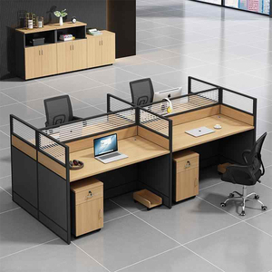 Oficina Modular 4 Workstation Cubicle Modern <span class=keywords><strong>Coworking</strong></span> Desk Call Center Office Cubicles - Product Image 4