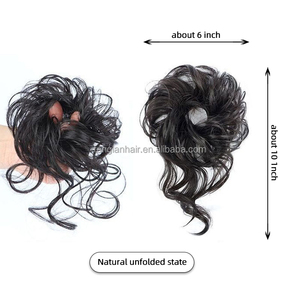 Extensions de <span class=keywords><strong>cheveux</strong></span> synthétiques de qualité supérieure, ondulées naturelles, teintes, pour <span class=keywords><strong>chignon</strong></span>, <span class=keywords><strong>chignon</strong></span> pour femmes - Product Image 2