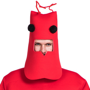 Halloween <b>Red</b> Lobster Marine Creature Sponge Funny Cosplay Costume <b>Suit</b> Polyester Unisex Adult Party Stage Performance Role Play - Product Image 2