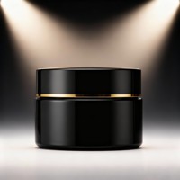 Flacon de lotion cosmétique noir avec bouchon à vis, design unique, 20 ml, 30 ml, 40 ml, 50 ml, 60 ml, 80 ml, 100 ml, 120 ml, pot à crème avec boîte d'emballage