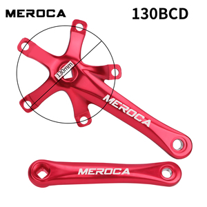 Ensemble de manivelle à axe carré MEROCA 130BCD en aluminium pour vélo pliant - Product Image 4