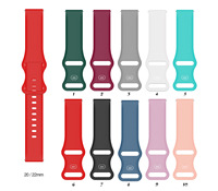 Bracelet de montre en silicone 20mm 22mm, bracelet de remplacement sport à fixation par broche, bracelet souple, logo personnalisé OEM