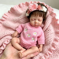 Poupée Reborn réaliste en silicone de 12 pouces, corps entier, douce, lavable, nouveau-né, cheveux implantés, pour collectionneuses, jouet souple, vente en gros, personnalisable