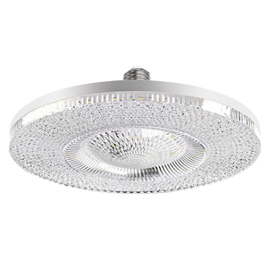 Modern <b>Crystal</b> <b>Ceiling</b> <b>Light</b> <b>LED</b> Chandelier Remote Control Cold White 5000K Recessed Minimalist Metal Base Living Room Lighting - Product Image 2