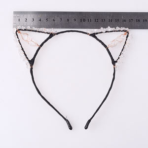 بيع بالجملة رقائق الكريستال الطبيعية الجمشت روز نقاط الكوارتز القط على شكل الأذن عقال - Product Image 6