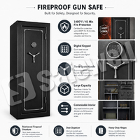 Caja Fuerte para Armas Safewell con Teclado Digital y Llave de Emergencia, Caja Fuerte Doméstica para Armas de Fuego, Almacenamiento Seguro de Documentos, Suministros para Proyectos