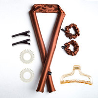 Bandeau sans chaleur bigoudis Kit rouleaux de ruban dormir doux Curl Bar vague formateurs bricolage outil de coiffure tige de curling sans chaleur