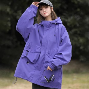 Giacca Impermeabile e Antivento per Escursionismo, Unisex, Vestibilità Comoda, con Cappuccio e Tasche, per <span class=keywords><strong>l</strong></span>'Autunno - Product Image 2