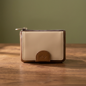 Portefeuille simple pour femme avec porte-cartes, poche à monnaie zippée, en cuir synthétique, sangle détachable, 12x9x3cm par Hody GHEA - Product Image 3