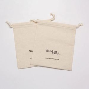 <b>Large</b> Custom Printed Cotton <b>Drawstring</b> Pouch Eco-Friendly Personalized Promotional Shopping <b>Bag</b> for Cosmetics - Product Image 2