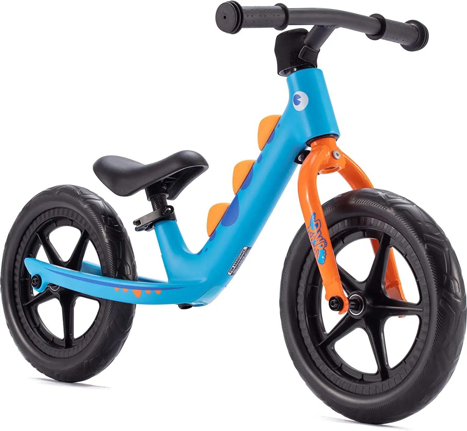 RoyalBaby Dinosaur Kids Balance Bike  Toddler Beginner Lightweight Exercise Training Bike  30cm Wheels  Age 2 to 4  Green  Blue