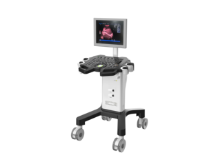 Système d'échographie diagnostique numérique complet noir et blanc sur chariot, conçu pour les animaux de compagnie, Dawei DW-350 - Product Image 3