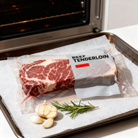 Sacs d'emballage pour aliments congelés en PET/PE EVA, à soufflet de fond, imprimés en héliogravure, thermoscellables, étanches à l'humidité et aux odeurs, pour viandes de bœuf