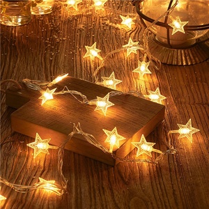Guirnalda de Luces <span class=keywords><strong>LED</strong></span> de Hadas con Estrellas y Copos de Nieve para Interiores, Decoraciones de Eid para el Hogar, Adornos de Iluminación Navideña - Product Image 2
