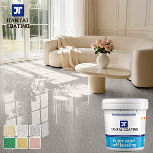 Peinture de sol autolissante à base d'époxy brillante et colorée, peinture de sol à base d'eau, dureté 8H, revêtement de sol époxy effet marbre - Product Image 1
