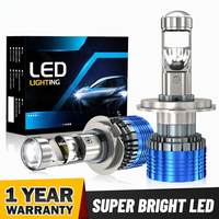 Ampoule de phare LED HYNBYZJ H4, éclairage extérieur automobile, feux de voiture 280W 36000LM, lentille de projecteur, faisceau haut et bas universel HYNBXYZJ