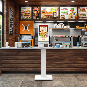Kiosque de <span class=keywords><strong>paiement</strong></span> en libre-service 21,5 23,8 pouces Android 2+32G avec imprimante intégrée pour les restaurants de restauration rapide - Product Image 5
