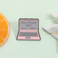 Dokumentiere Es oder Es Wurde Nicht Glaubenswürdig Erkannt Emaille-Pins Cartoon Notizbuch Meme Metallbroschen Anstecknadel Mode-Schmuck Geschenk für Büroangestellte