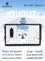MEKEDE Système Android pour Voiture Vidéo Audio Auto Lecteur DVD Écran Tactile DUDU 2K 12+512Go Résolution 1280*720 pour VW