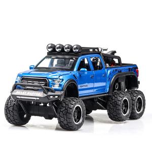 1:24 <span class=keywords><strong>Ford</strong></span> Raptor F150 moulé sous pression modèle de voiture jouet pour enfants retirer <span class=keywords><strong>6x6</strong></span> grande roue tout-terrain camion en métal avec son/lumière - Product Image 5