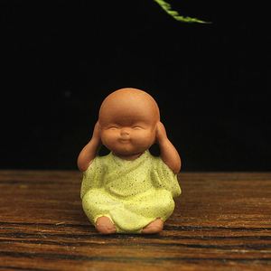 Estatuilla de Buda Pequeña de Cerámica 2024, Adornos de Monje, Manualidades para el Hogar, Decoración, Maceta para Suculentas, Esculturas de Monje, Ceremonia del Té - Product Image 4