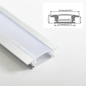 Conector de preço de fábrica 17x7a, slim, luz linear, perfil de alumínio personalizado, cor preta, canal de led para lâmpada de tira led