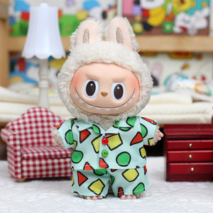 Ensemble de literie Labubu, jouet en peluche de 17 cm, draps de lit, style macaron, première et deuxième génération - Product Image 3