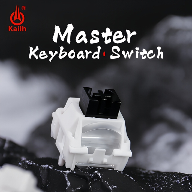 Kailh Master Linear Keyboard Switch POK Stem Full POM Double Spring 45gf 2.0mm Actuation 3.4mm Travel 70M for Gaming Keyboard