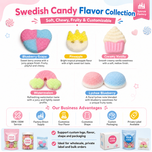 Fabricante de Gomitas Suaves y Dulces Suecas de Marca Privada OEM, Gomitas Halal Sin Gelatina - Product Image 2