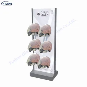 Popular Metal Motorcycle Helmet Display Stand Accessories For Store Display Helmet Rack Customize