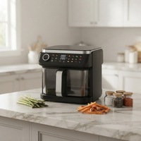 Friteuse à air grande capacité 5,5 L, écran tactile numérique LED, sans huile, saine, cuisson rapide, nettoyage facile, appareil de cuisine pour la famille